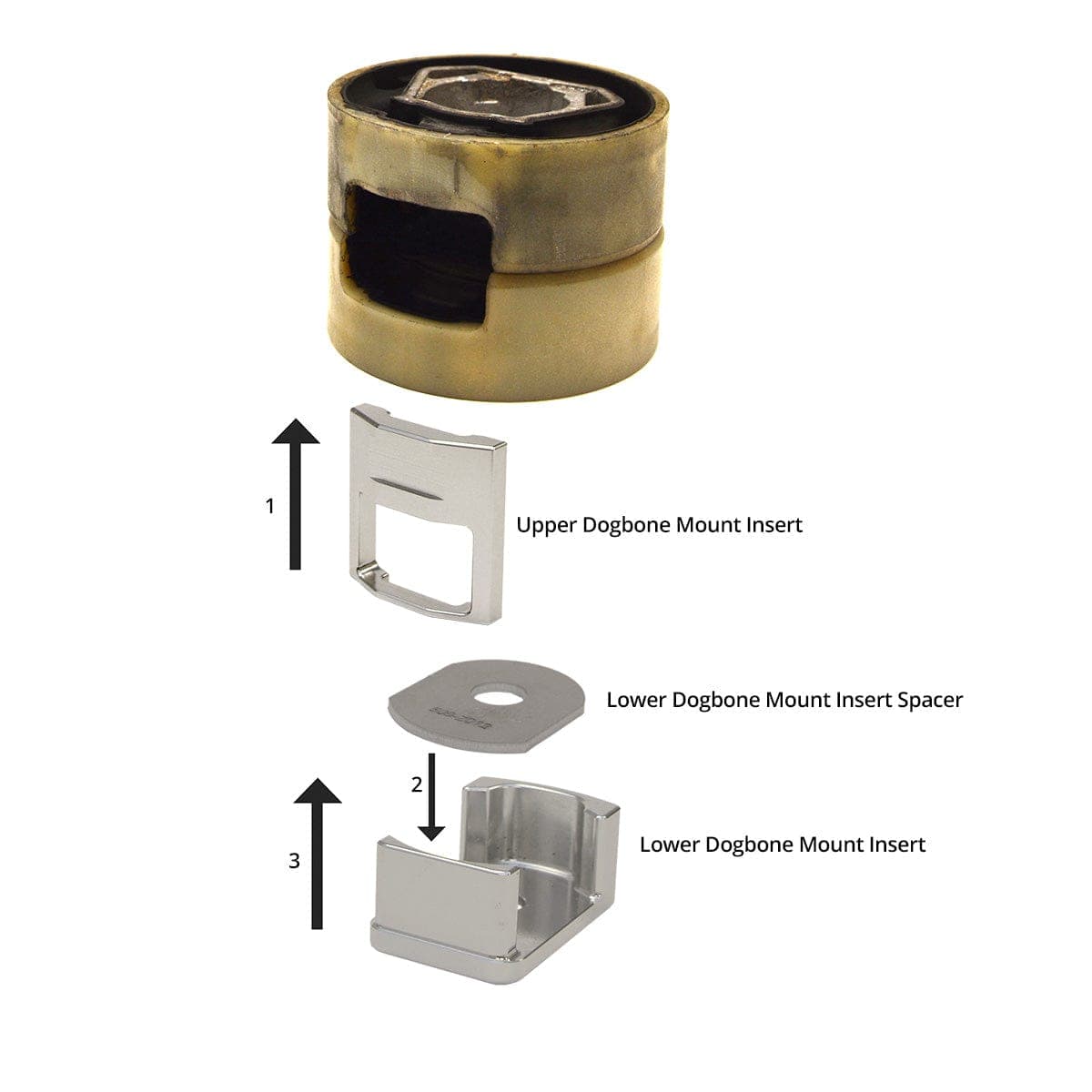 Billet Aluminium UPPER Dogbone Mount Insert, MK5/6 Volkswgen Golf GTI/R Audi 8P A3/S3 & 8J Audi TT/TTS/TTRS - 034 - 509 - 1040 - German Performance