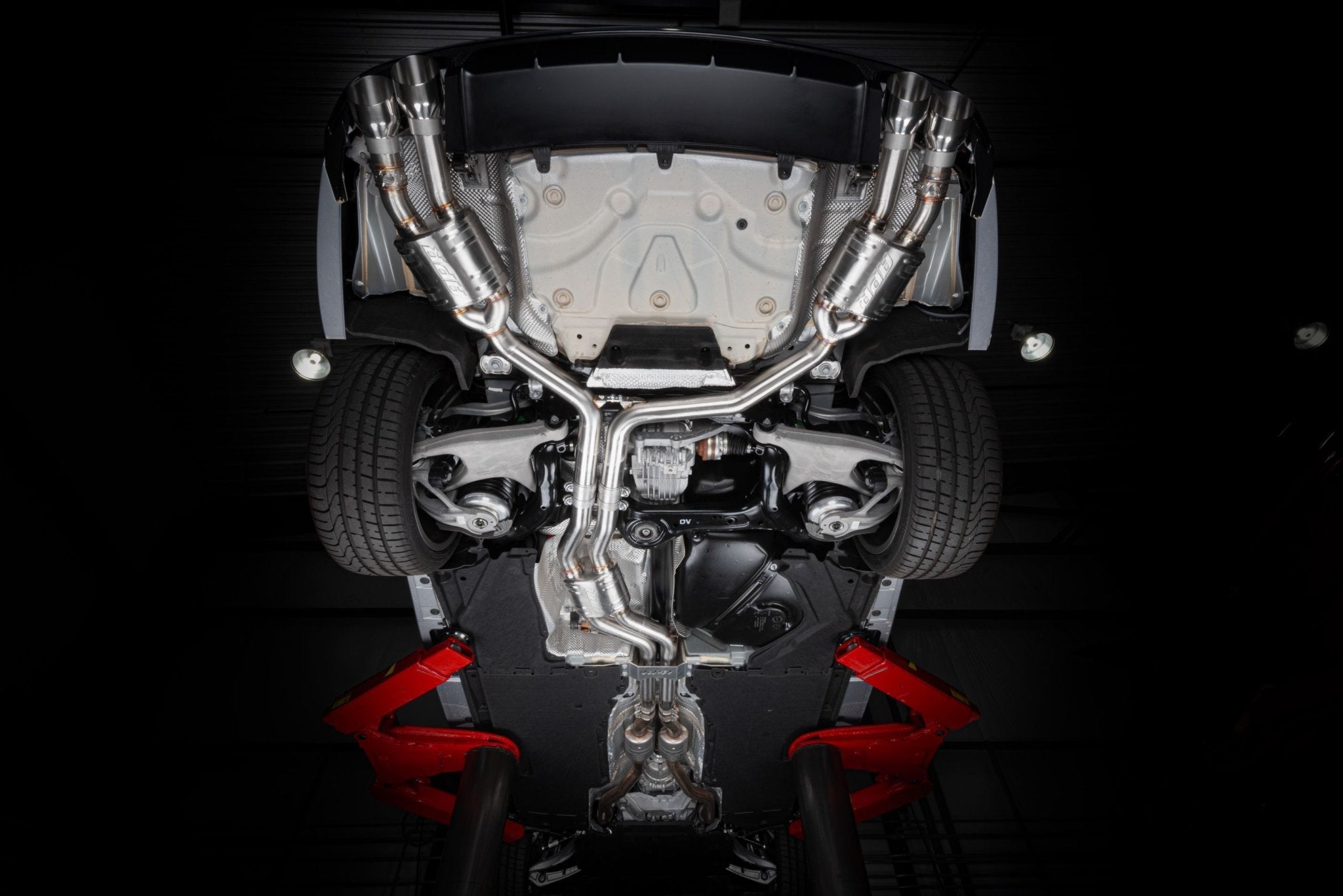 APR Catback Exhaust System with Center Muffler - 4.0 TFSI - C7 S6/S7 - German Performance
