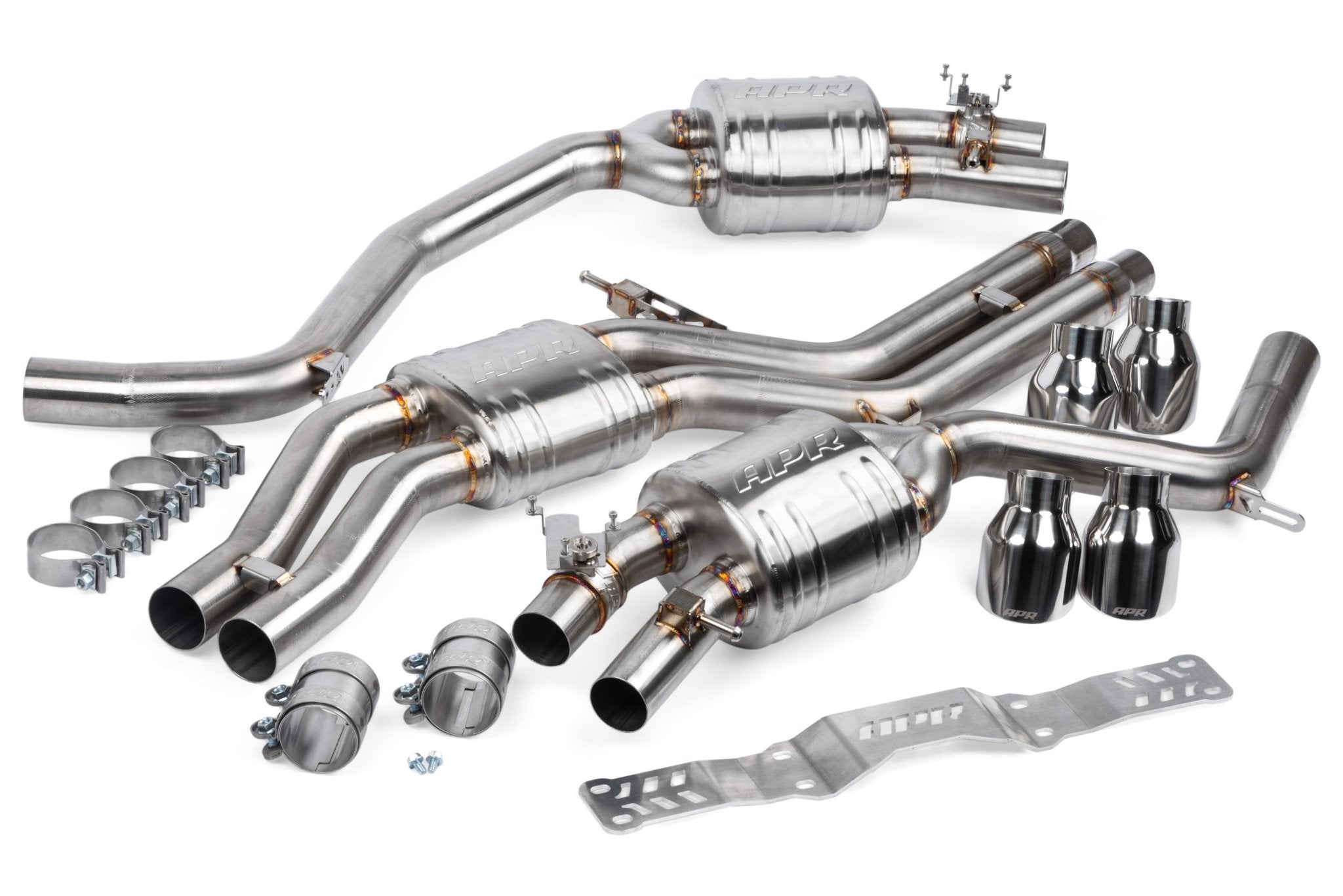 APR Catback Exhaust System with Center Muffler - 4.0 TFSI - C7 S6/S7 - German Performance