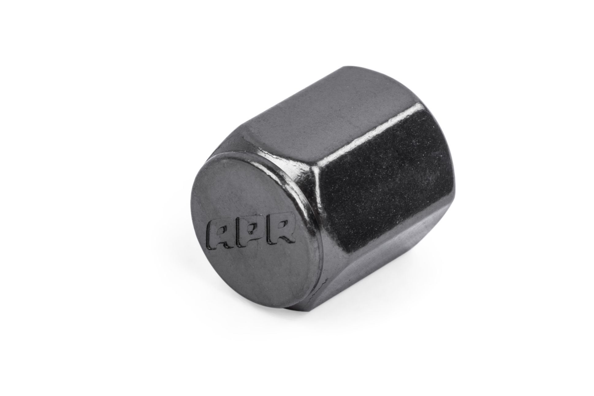 APR VALVE STEM CAPS, SILVER/GUNMETAL/BLACK PACK OF 4 Black - German Performance