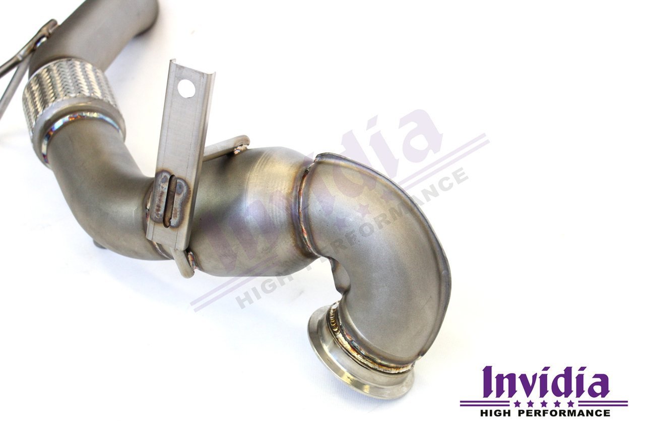 Invidia Down Pipe with High Flow Cat - Audi S3 8V/VW Golf R MK7, MK7.5 - German Performance