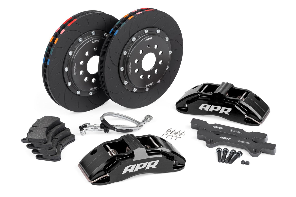 APR - APR BRAKES, 350x34mm, 6 PISTON, MK7 Golf R/S3, Black, WITH PADS - BRK00004 - German Performance