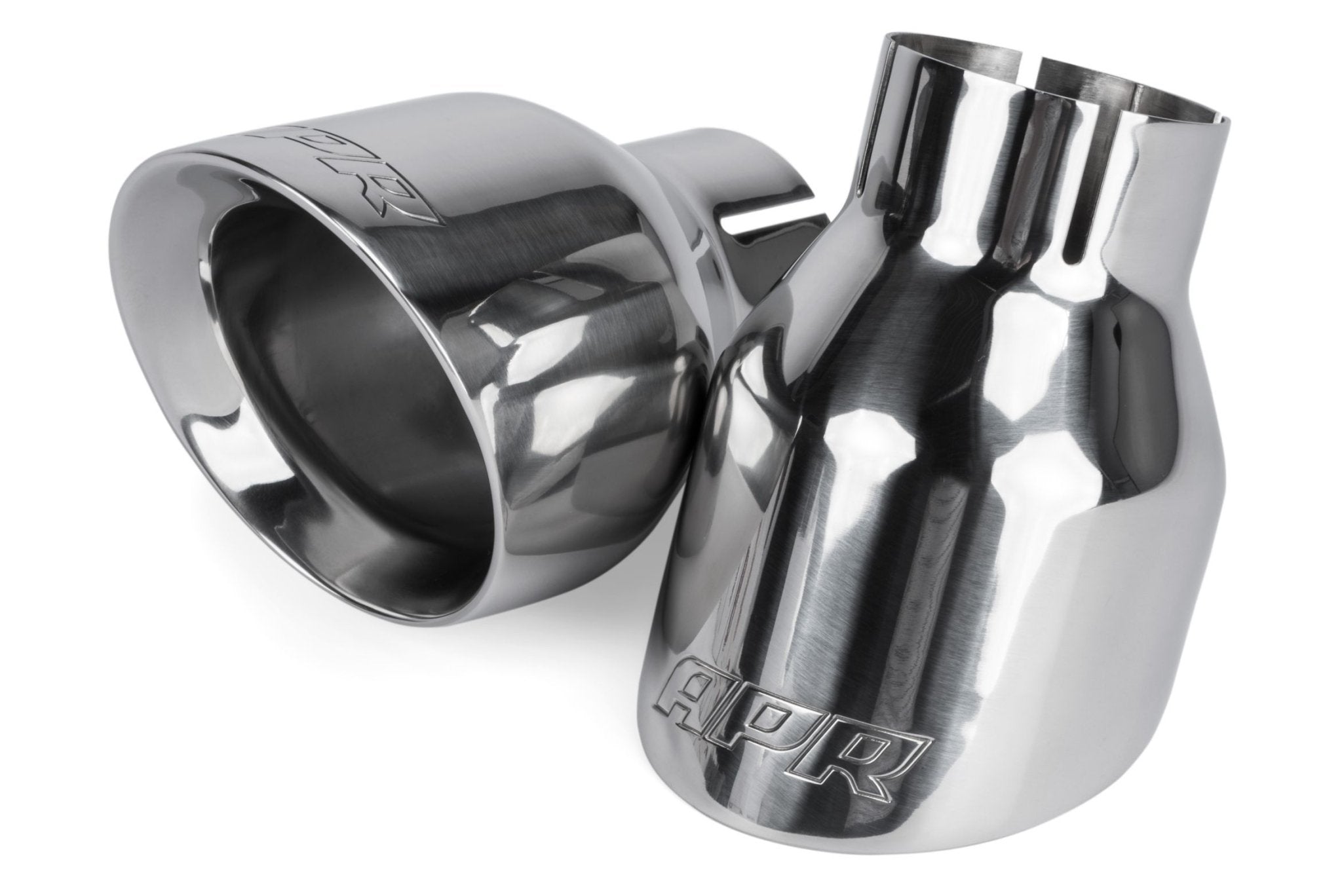 APR - APR DOUBLE WALLED SLASH CUT 4" TIPS. POLISHED - TPK0001 - German Performance