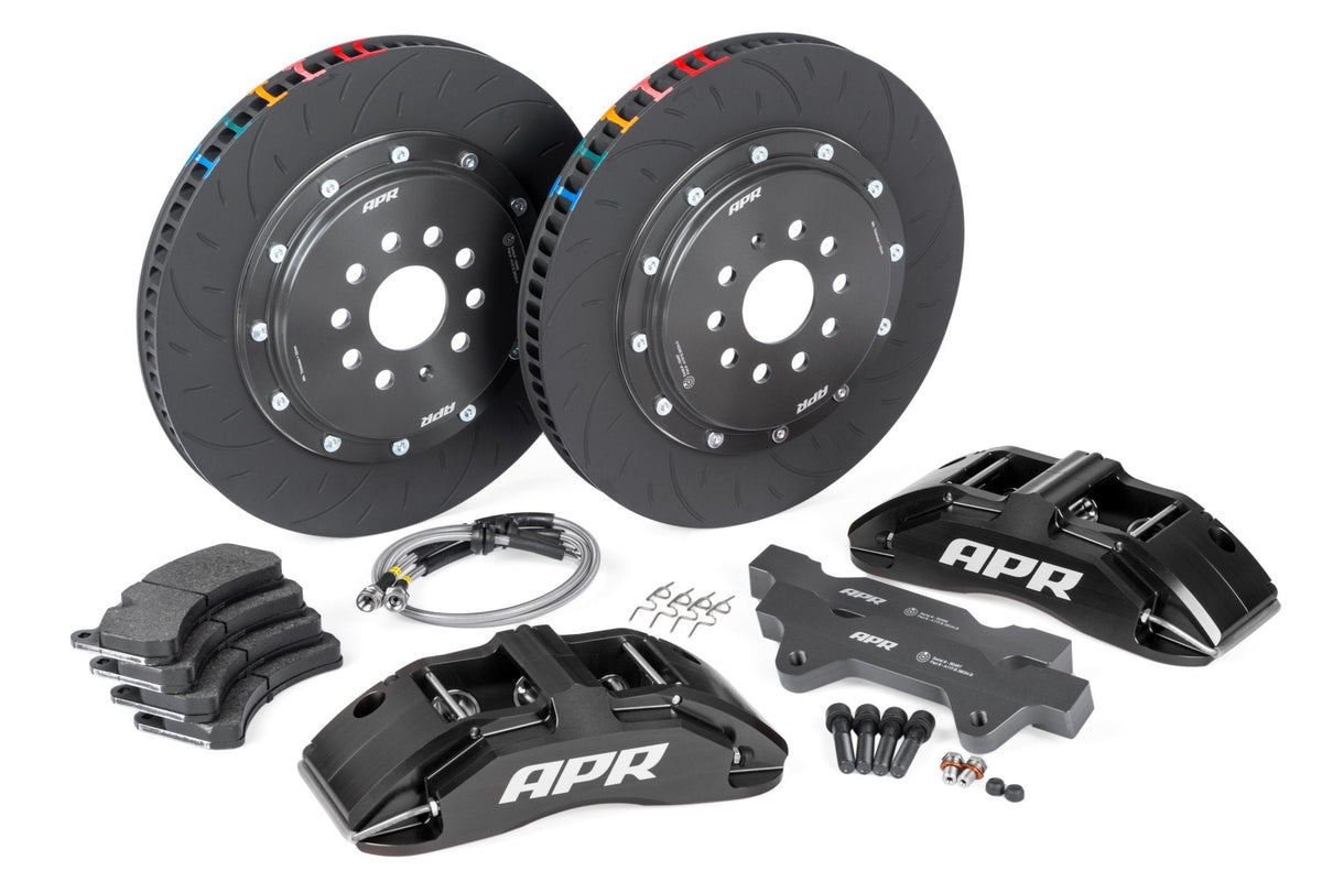 APR - APR MQB BRAKES - 380X34MM 2 PIECE 6 PISTON KIT - FRONT - BLACK - BRK00009 - German Performance