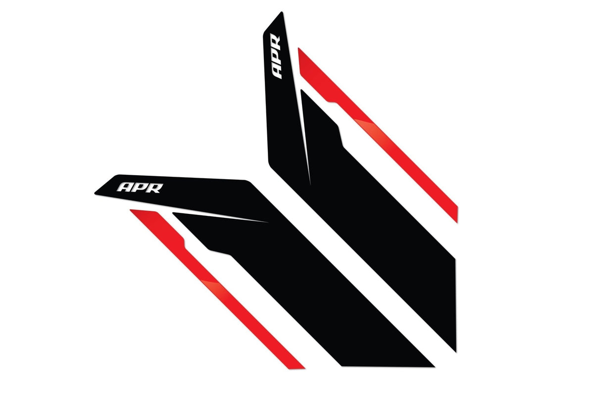 APR - APR SIDEBURN STICKERS (BLACK/RED/SILVER). - PM100332 - German Performance