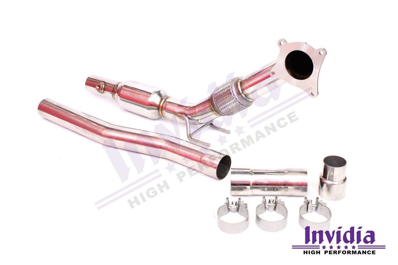 Invidia - Invidia VW MK6 GTI Down Pipe with High Flow Cat - HS10GF6DPC - German Performance