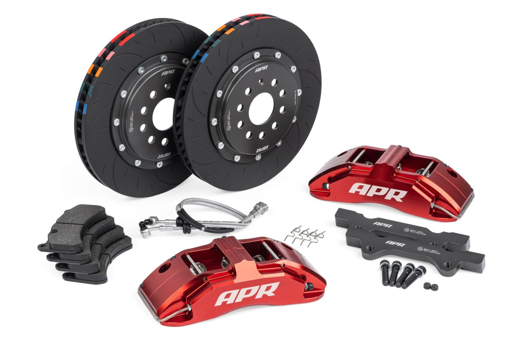 APR - APR BRAKES, 350x34mm, 6 PISTON, MK7 GTI/A3, Red, WITH PADS - BRK00001 - German Performance