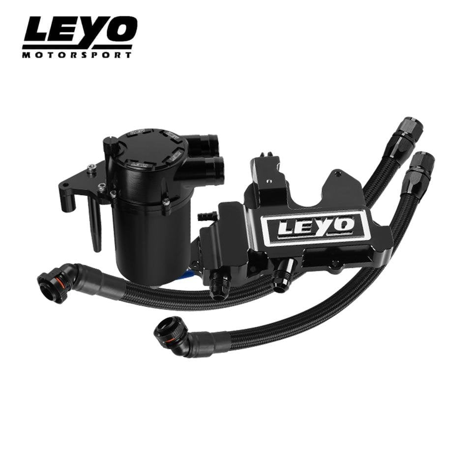 Leyo - LEYO MQB Washer Bottle Delete Kit + Oil Catch Can Kit (Black) - L130WB - German Performance